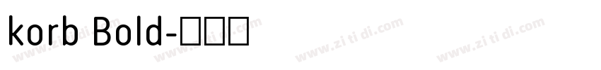 korb Bold字体转换